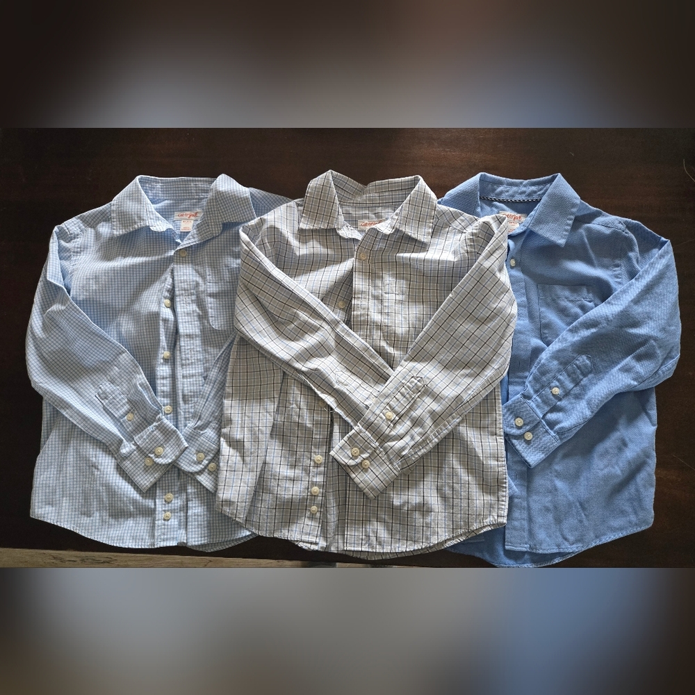 Men's Checked Button-Down Shirt - Light Blue/Gray - (Brand: )